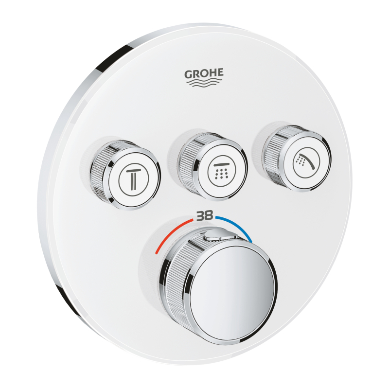 Grohe Grohtherm Smartcontrol Üç Valfli Akış Kontrollü, Ankastre Termostatik Duş Bataryası - 29904Ls0 - 2