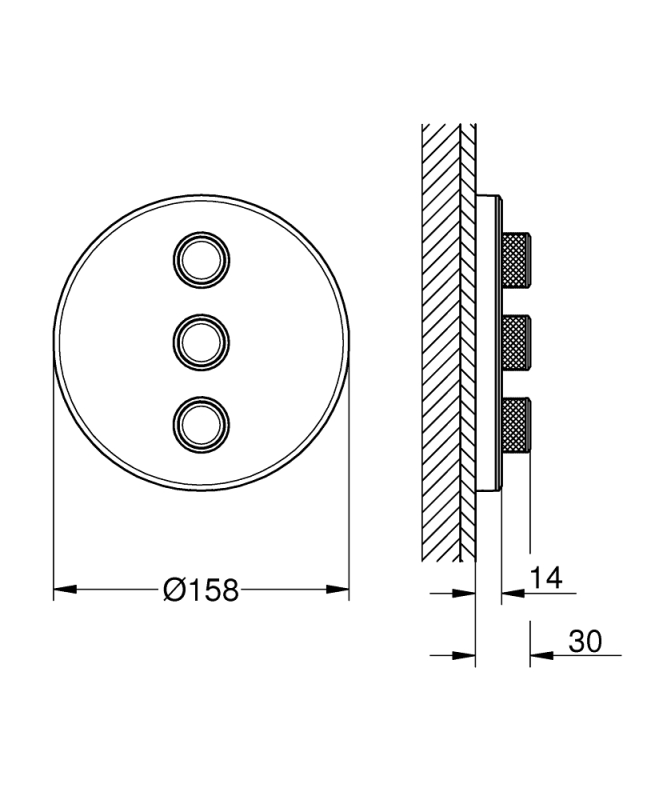 Grohe Grohtherm Smartcontrol Üç Valfli Akış Kontrollü Kumanda - 29152Ls0 - 3