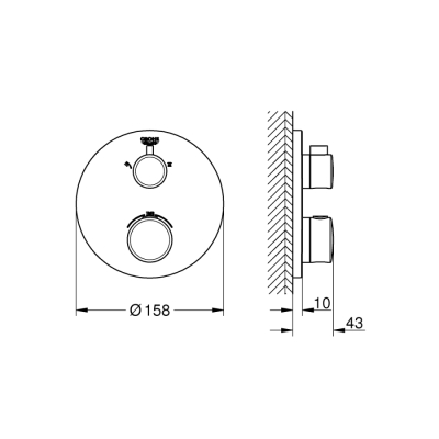 Grohe Grohtherm Termostatik Banyo/Duş Bataryası - 24076000 - 2