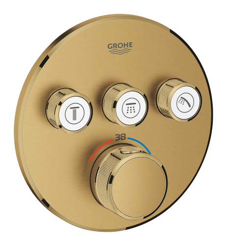 Grohe Grt Smartcontrol Thm Trimset Round 3Sc Seti Fırçalı Altın - 2