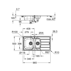 Grohe K200 Damlalıklı Paslanmaz Çelik Eviye - 31564Sd1 - 2