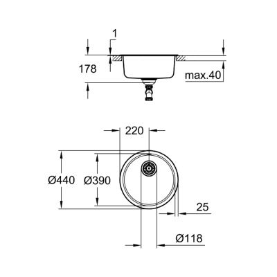 Grohe K200 Paslanmaz Çelik Eviye - 31720Sd0 - 2