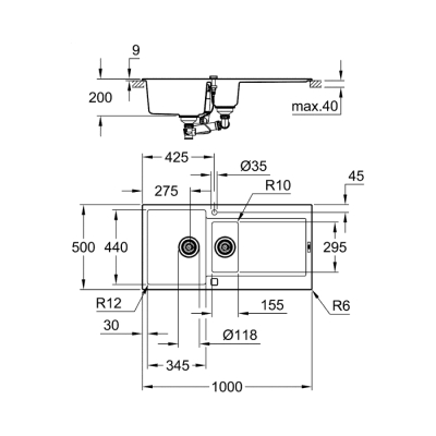 Grohe K500 - 31646At0 - 2