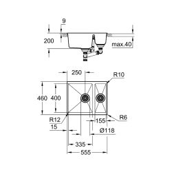 Grohe K500 Kompozit Eviye - 31648Ap0 - 2