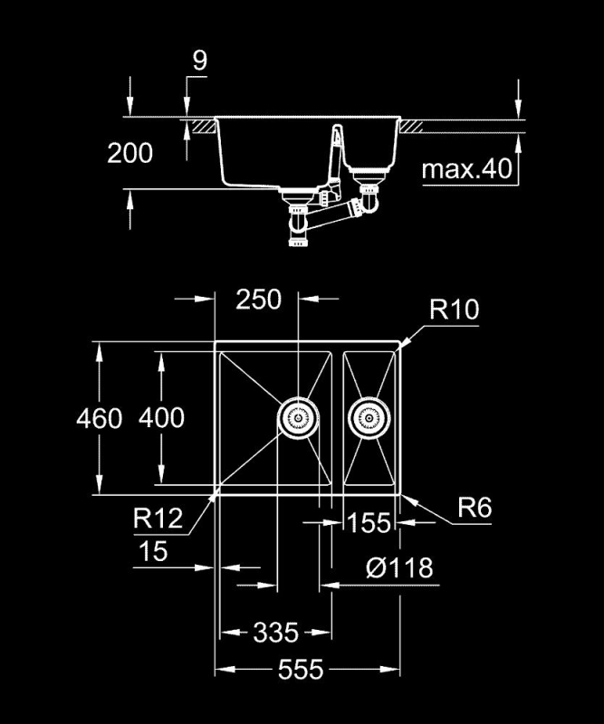 Grohe K500 Kompozit Eviye - 31648Ap0 - 3