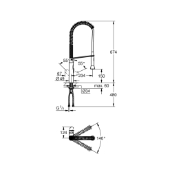 Grohe K7 Tek Kumandalı Eviye Bataryası - 32950000 - 2