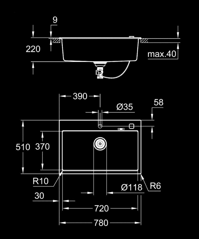 Grohe K700 Kompozit Eviye - 31652Ap0 - 3