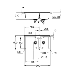 Grohe K700 Kompozit Eviye - 31658Ap0 - 2