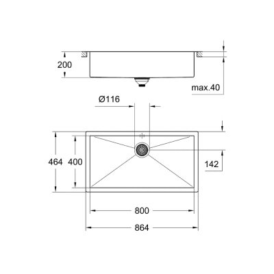 Grohe K700 Paslanmaz Çelik Eviye - 31580Sd0 - 2