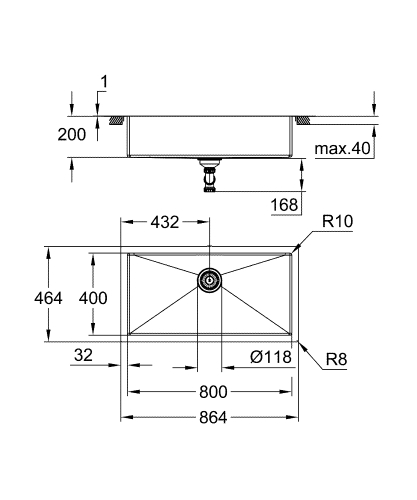 Grohe K700 Paslanmaz Çelik Eviye - 31580Sd1 - 3