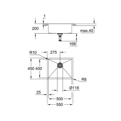 Grohe K700 Paslanmaz Çelik Eviye - 31726Sd0 - 2