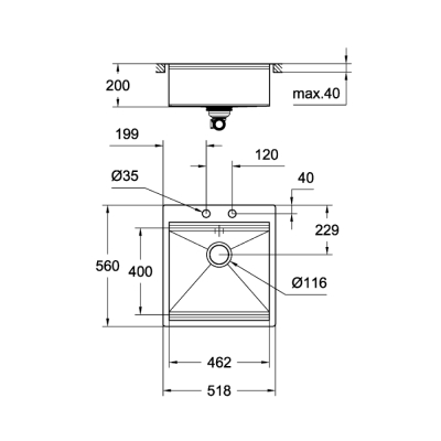 Grohe K800 Paslanmaz Çelik Eviye - 31583Sd0 - 2