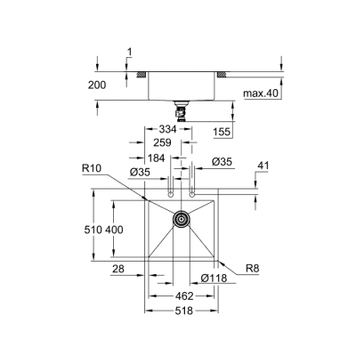 Grohe K800 Paslanmaz Çelik Eviye - 31583Sd1 - 2