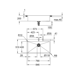 Grohe K800 Paslanmaz Çelik Eviye - 31584Sd1 - 2