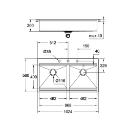 Grohe K800 Paslanmaz Çelik Eviye - 31585Sd0 - 2