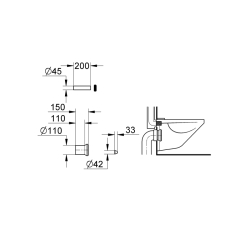 Grohe Klozet Giriş Ve Çıkış Bağlantı Seti - 37104K00 - 2