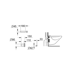 Grohe Klozet Giriş Ve Çıkış Bağlantı Seti - 37311K00 - 2