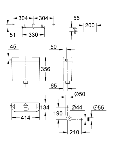 Grohe Klozet İçin Rezervuar - 37355Sh0 - 5