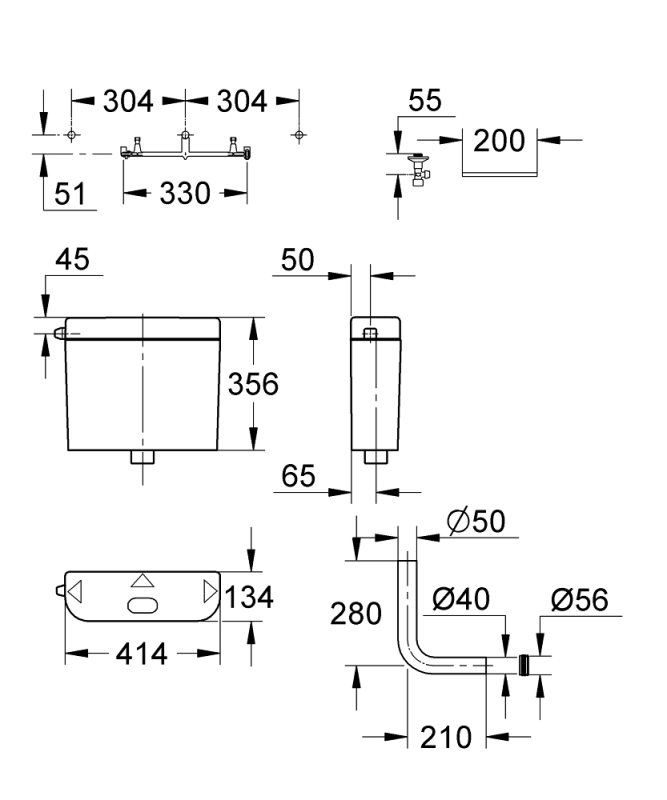 Grohe Klozet İçin Rezervuar - 38372Sh0 - 5