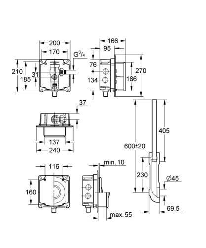 Grohe Klozet İçin Yıkama Valfi - 37048000 - 4