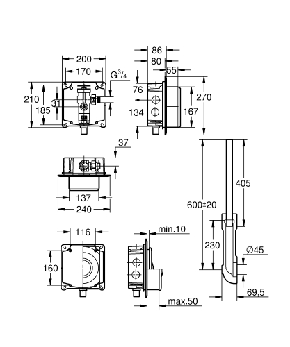 Grohe Klozet İçin Yıkama Valfi - 37153000 - 3