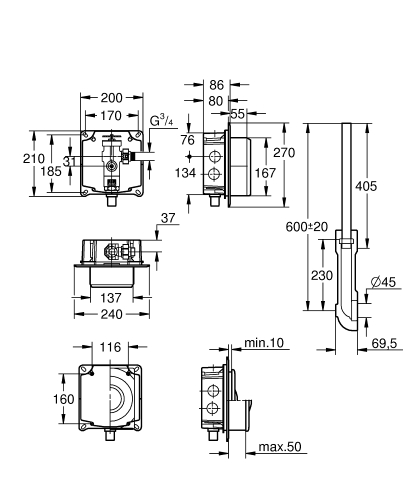 Grohe Klozet İçin Yıkama Valfi - 37157000 - 3