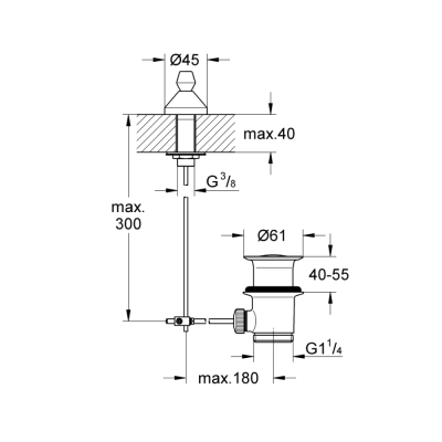 Grohe Kumandalı Sifon 1 1/4