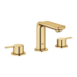 Grohe Lineare 3 Delikli Ankastre Lavabo Bataryası, Sifon Kumandalı, Altın -20304GL1 - 1