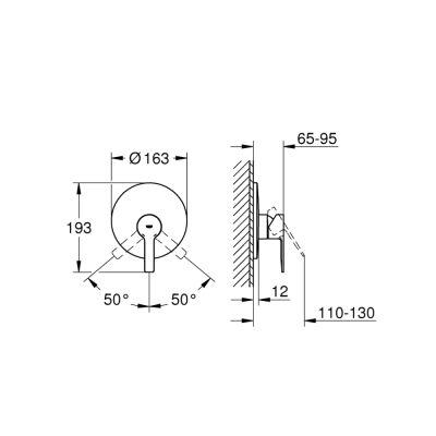 Grohe Lineare Ankastre Duş Bataryası - 19296001 - 2