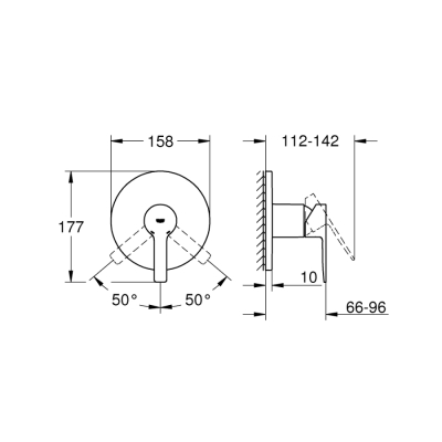 Grohe Lineare Ankastre Duş Bataryası - 24063001 - 2