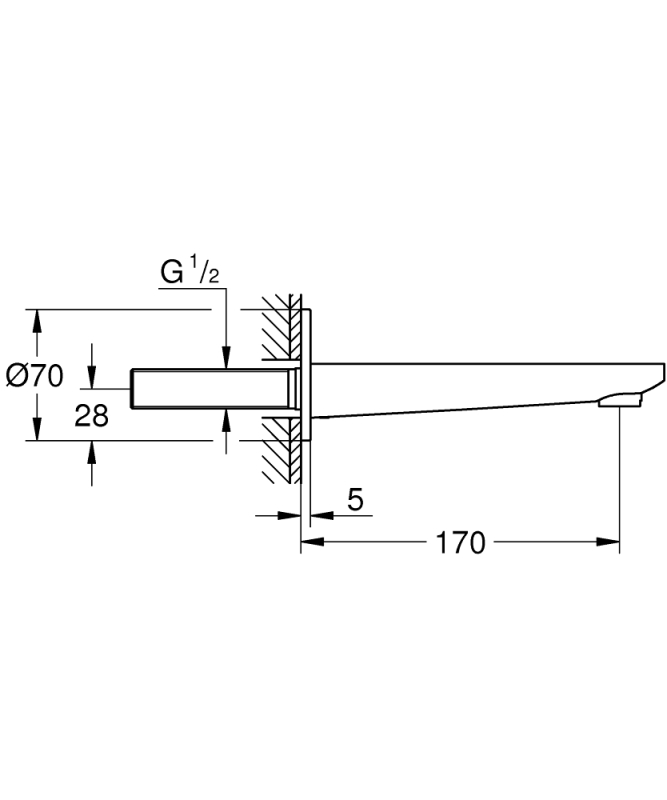 Grohe Lineare Çıkış Ucu - 13383001 - 3