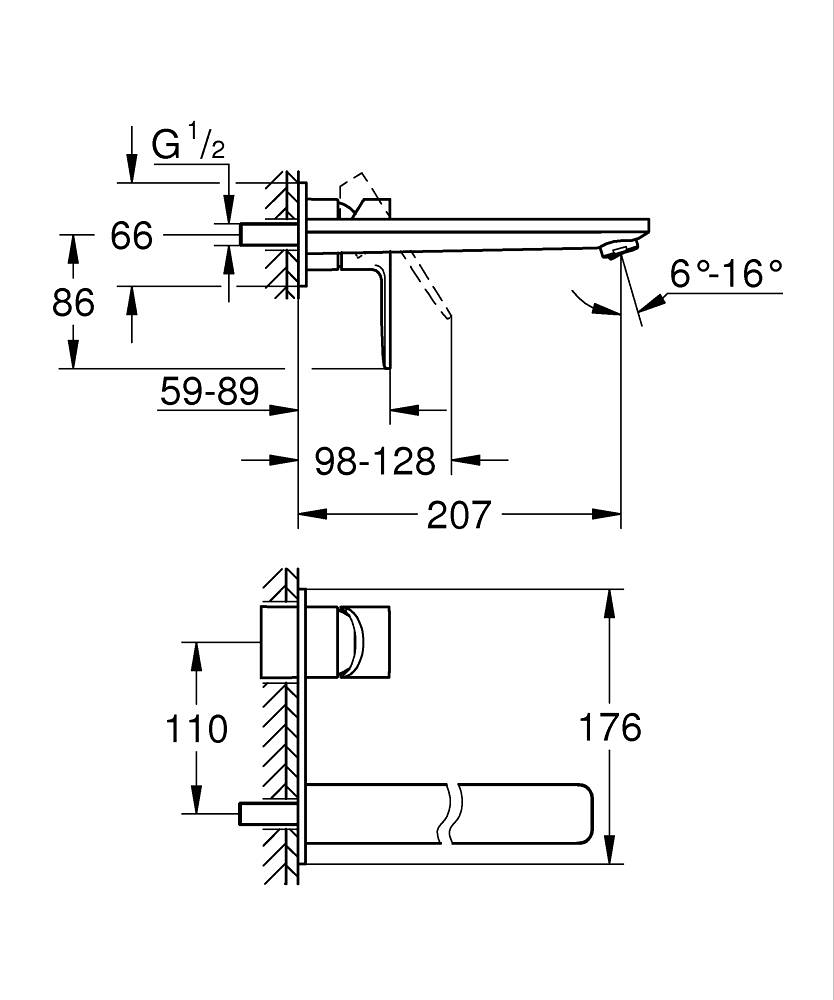 Grohe Lineare İki Delikli Lavabo Bataryası
L-Boyut - 23444001 - 4