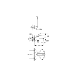 Grohe Lineare Tek Kumandalı Banyo Bataryası - 33850001 - 2