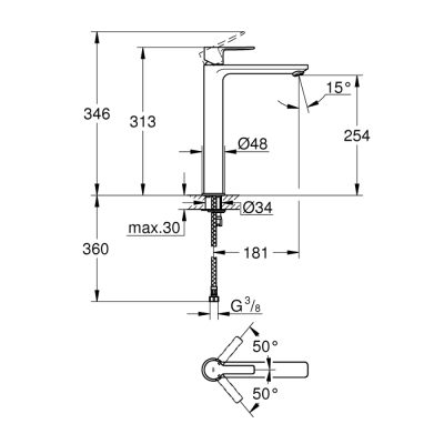 Grohe Lineare Tek Kumandalı Lavabo Bataryası
Xl-Boyut - 23405001 - 2