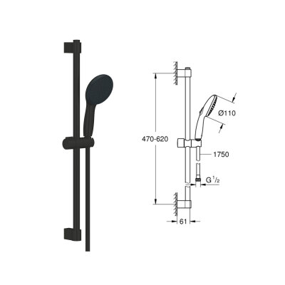 Grohe Mat Siyah Ankastre Set - 2 - 2
