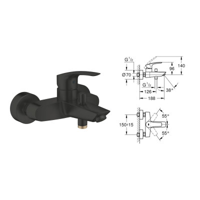 Grohe Mat Siyah Ankastre Set - 2 - 4