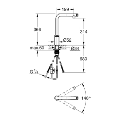 Grohe Minta Smartcontrol Eviye Bataryası - 31613000 - 2