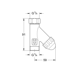 Grohe Orjinal Was® Eğimli Filtre 3/4