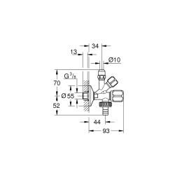 Grohe Orjinal Was® Kombinasyon Servis Valfi 3/8