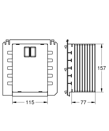 Grohe Panel Revizyonu İçin Kapak Şablonu - 40911000 - 3