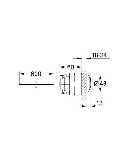 Grohe Pnömatik Basma Butonlu Kumanda - 38771000 - 3