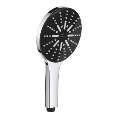 Grohe Rainshower Aqua el duşu 3 jet tipi Siyah Krom - 101676KI00 - 1