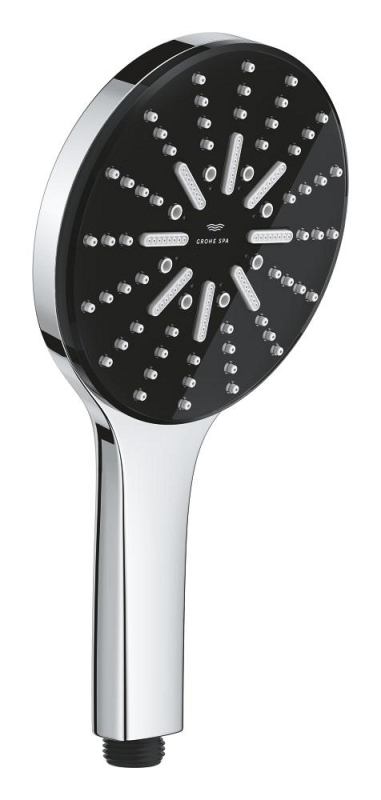 Grohe Rainshower Aqua el duşu 3 jet tipi Siyah Krom - 101676KI00 - 1