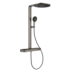 Grohe Rainshower Aqua Pure SmartControl Duş Sistemi, Duvara Monte, Termostatik Bataryalı Duş Kolonu, Fırçalı Sert Grafit - 101680AL00 - 2