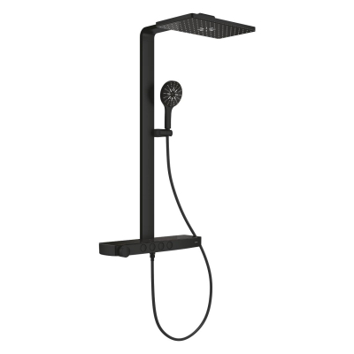 Grohe Rainshower Aqua Pure SmartControl Duş Sistemi, Duvara Monte, Termostatik Bataryalı Duş Kolonu, Hayalet Siyah - 100962KF00 - 2
