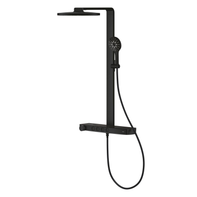 Grohe Rainshower Aqua Pure SmartControl Duş Sistemi, Duvara Monte, Termostatik Bataryalı Duş Kolonu, Hayalet Siyah - 100964KF00 - 3