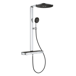 Grohe Rainshower Aqua Pure SmartControl Duş Sistemi, Duvara Monte, Termostatik Bataryalı Duş Kolonu, Siyah-Krom - 101680KI00 - 2