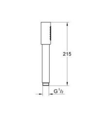 Grohe Rainshower Aqua Stick El Duşu, 1 Akışlı, Altın - 26866GL0 - 2