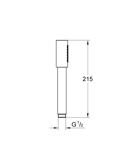Grohe Rainshower Aqua Stick El Duşu, 1 Akışlı, Paslanmaz Çelik - 26866DC0 - 4