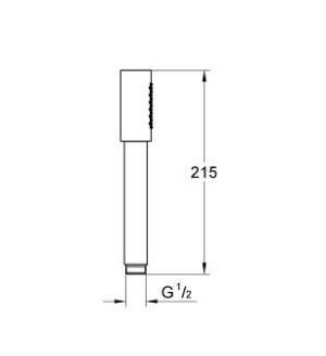 Grohe Rainshower Aqua Stick El Duşu 1 Püskürtme - 26866AL0 - 3